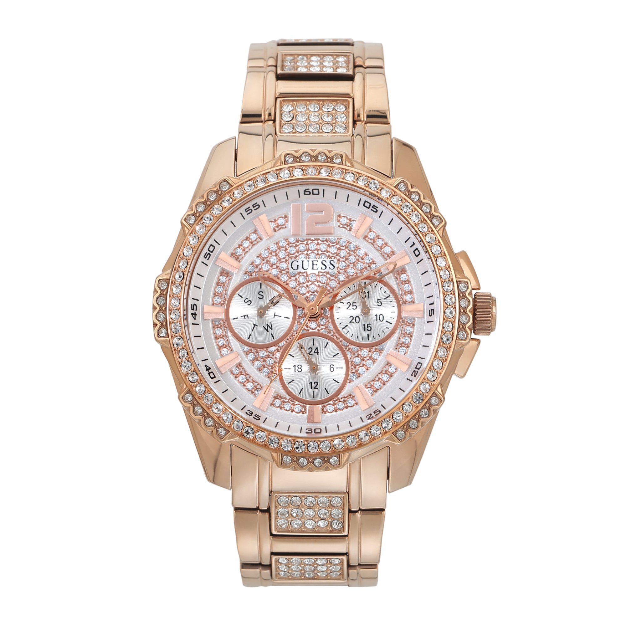 Guess Intrepid Silver Round Dial Quartz Analog Women Watch Watch Guess