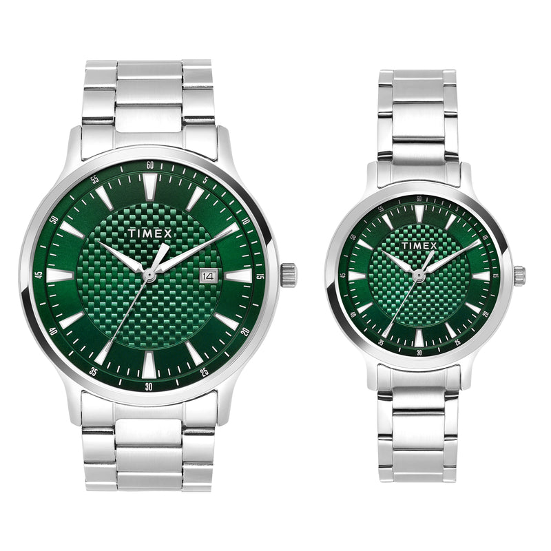 Timex Trendline Round 21mm Green Dial Analog Unisex Watch - TW00PR321 Watch Timex