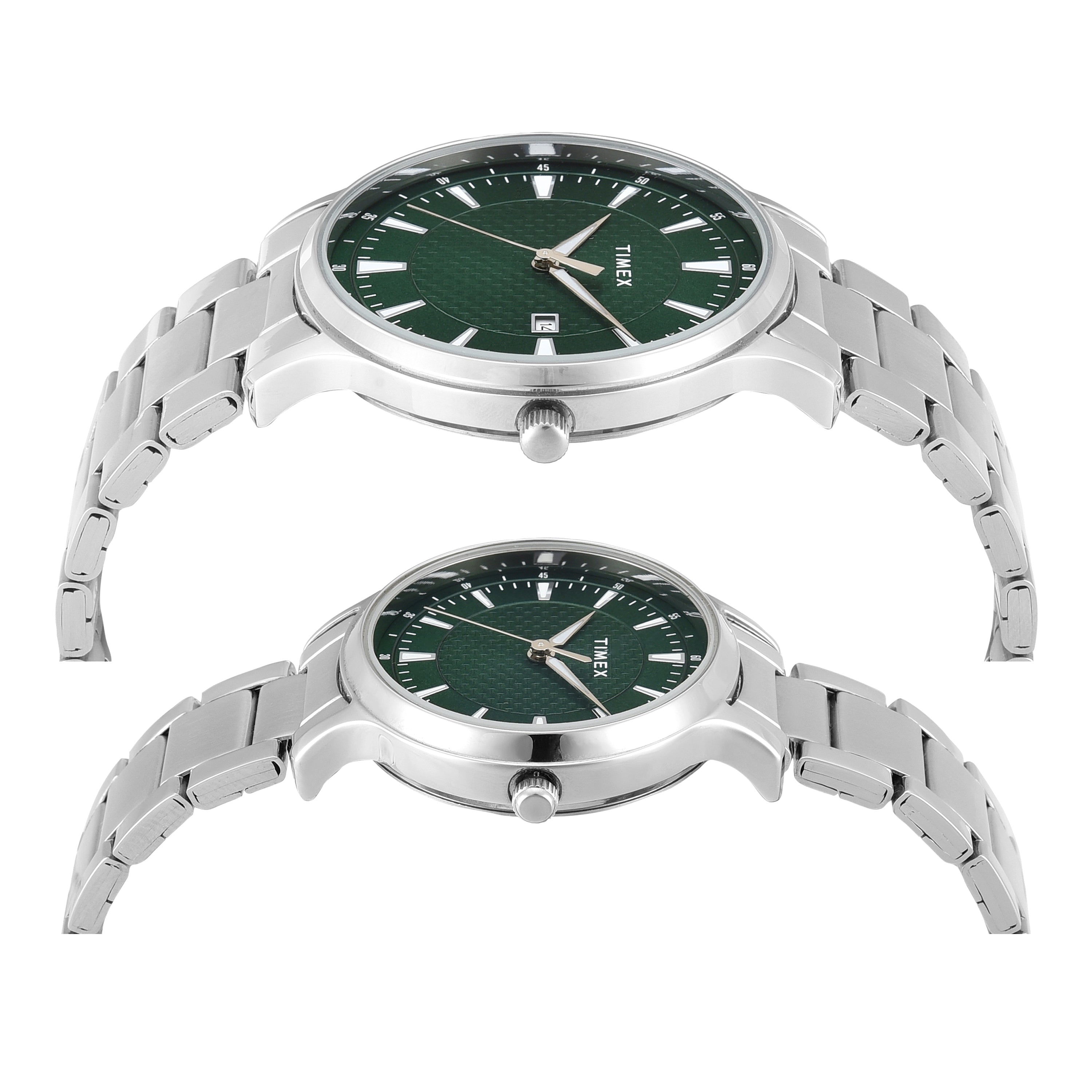 Timex Trendline Round 21mm Green Dial Analog Unisex Watch - TW00PR321 Watch Timex