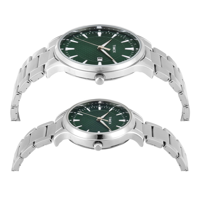 Timex Trendline Round 21mm Green Dial Analog Unisex Watch - TW00PR321 Watch Timex