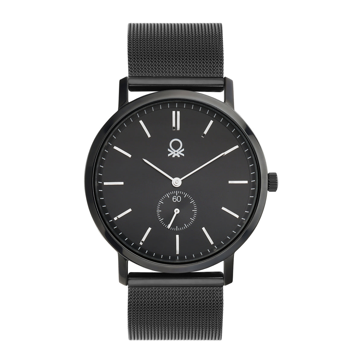 United Colors Of Benetton Black Round Dial Quartz Analog Men Watch