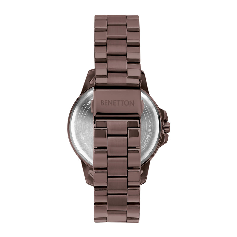 United Colors Of Benetton Brown Round Dial Quartz Analog Men Watch Watch United Colors Of Benetton