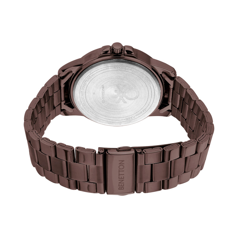 United Colors Of Benetton Brown Round Dial Quartz Analog Men Watch Watch United Colors Of Benetton