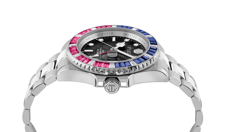 Philipp Plein PZA-GMT-I Challenger Black Round Dial Quartz Analog Men Watch Watch Philipp Plein