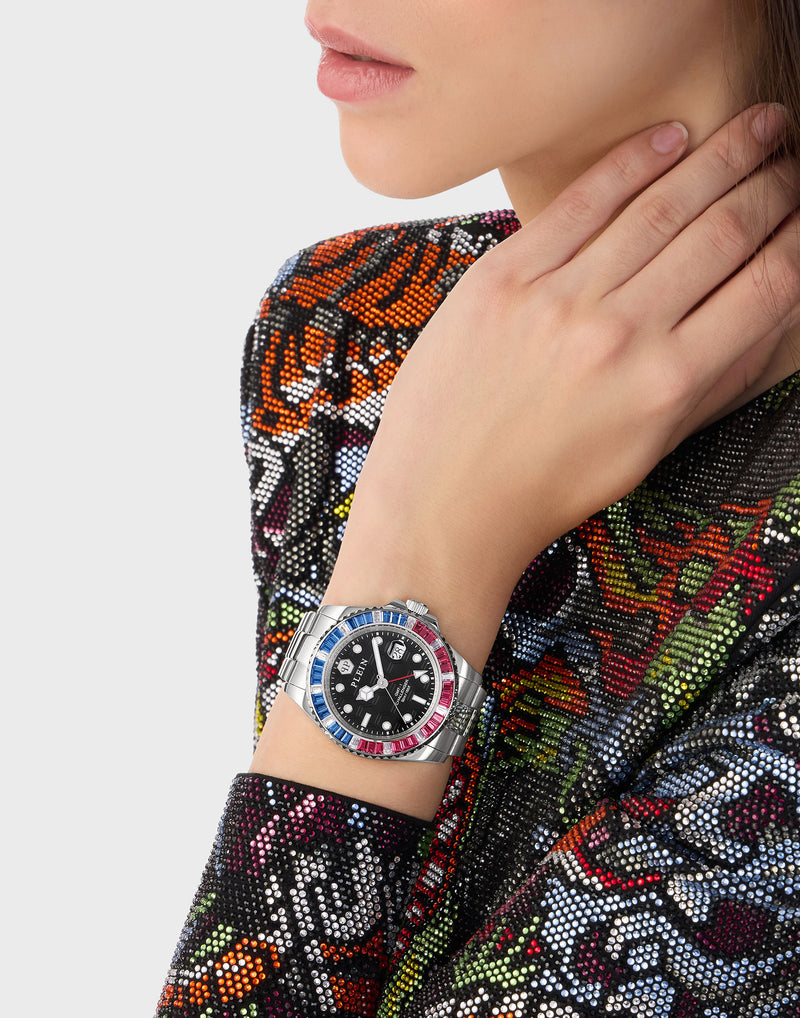 Philipp Plein PZA-GMT-I Challenger Black Round Dial Quartz Analog Men Watch Watch Philipp Plein