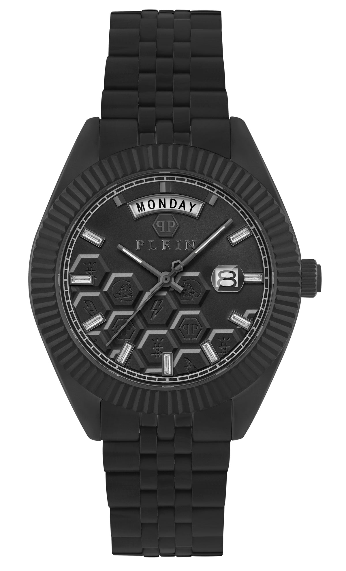 Philipp Plein Superlative Black Round Quartz Men Watch