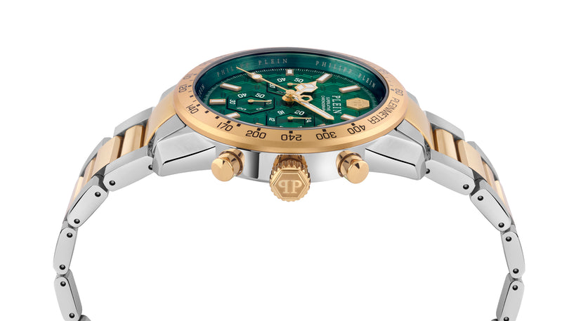 Philipp Plein Green Round Dial Quartz Analog Men Watch Watch Philipp Plein