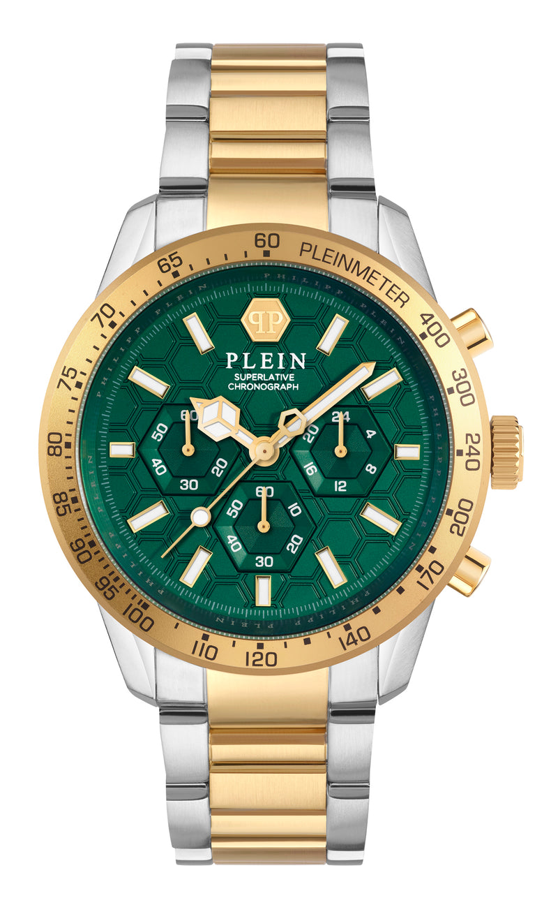 Philipp Plein Green Round Dial Quartz Analog Men Watch Watch Philipp Plein