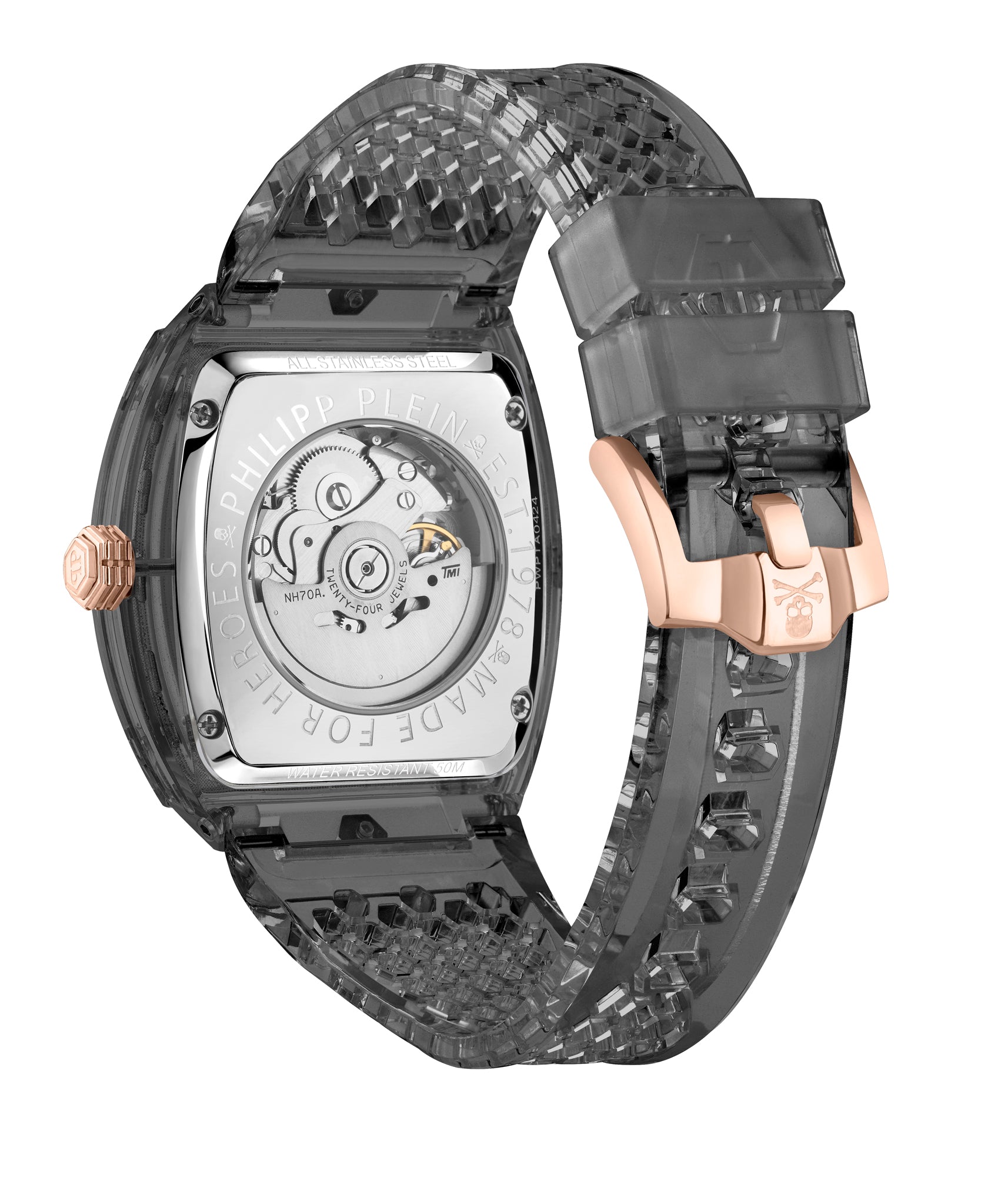 Philipp Plein The Skeleton Black Tonneau Quartz Men Watch Watch Philipp Plein
