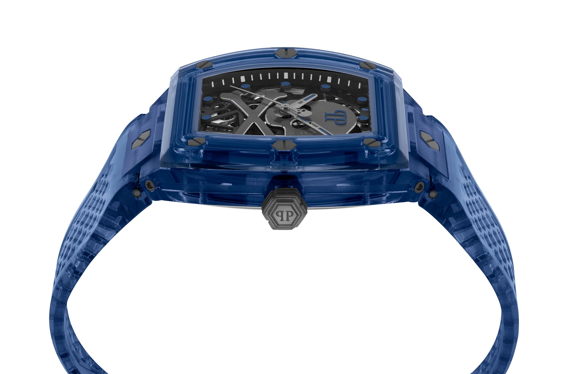 Philipp Plein The Skeleton Grey Tonneau Quartz Men Watch Watch Philipp Plein