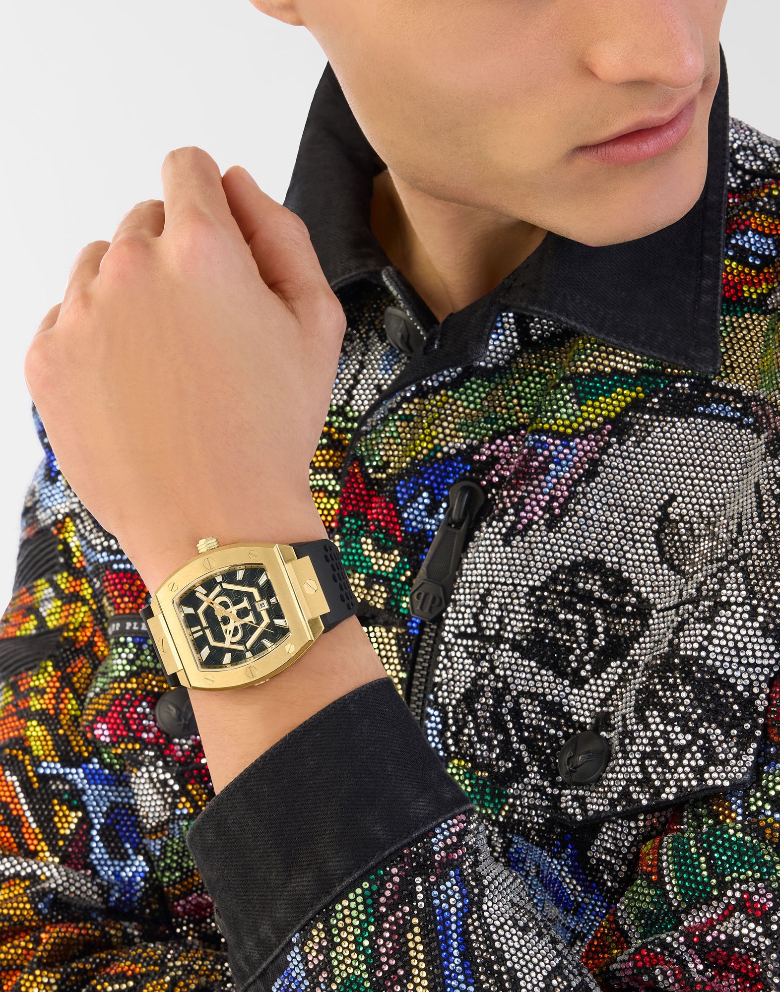 Philipp Plein Black Tonneau Dial Quartz Analog Men Watch