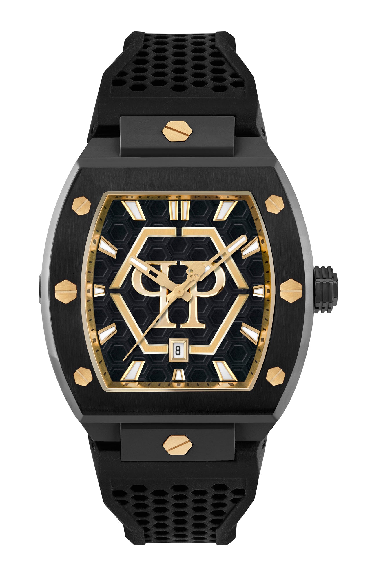 Philipp Plein Black Tonneau Dial Quartz Analog Men Watch Watch Philipp Plein