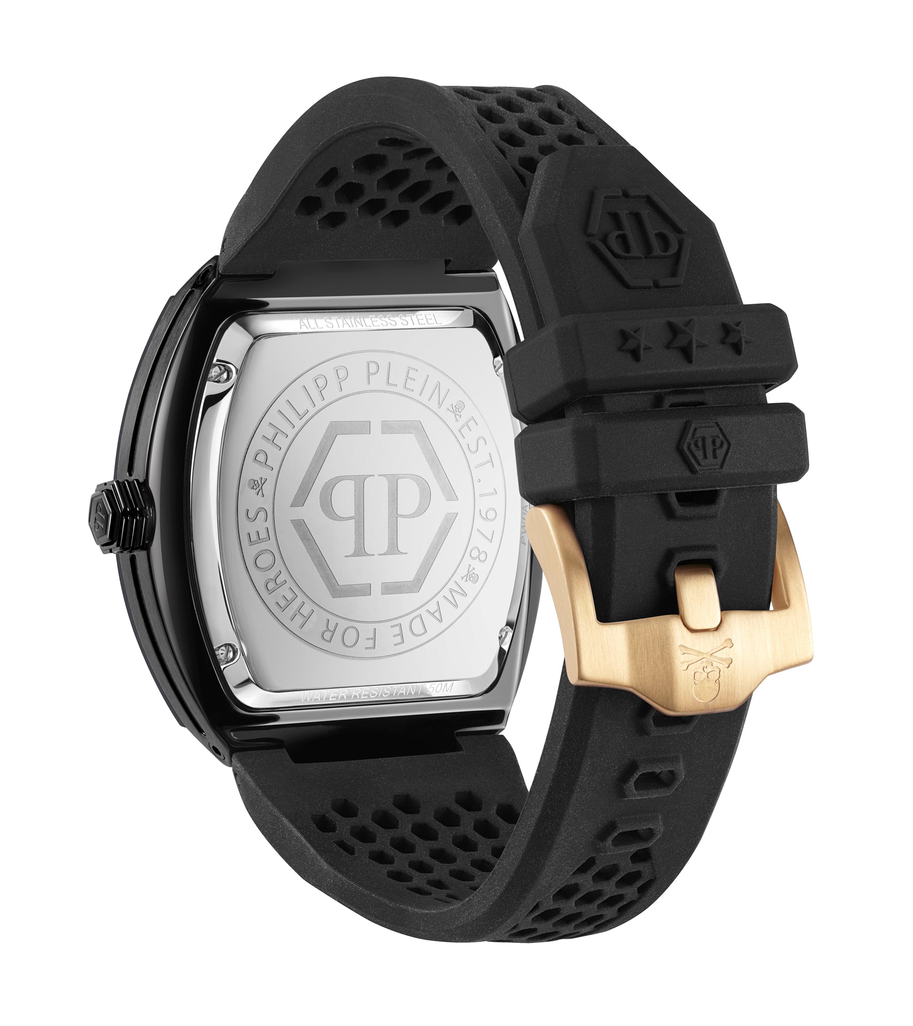 Philipp Plein Black Tonneau Dial Quartz Analog Men Watch Watch Philipp Plein
