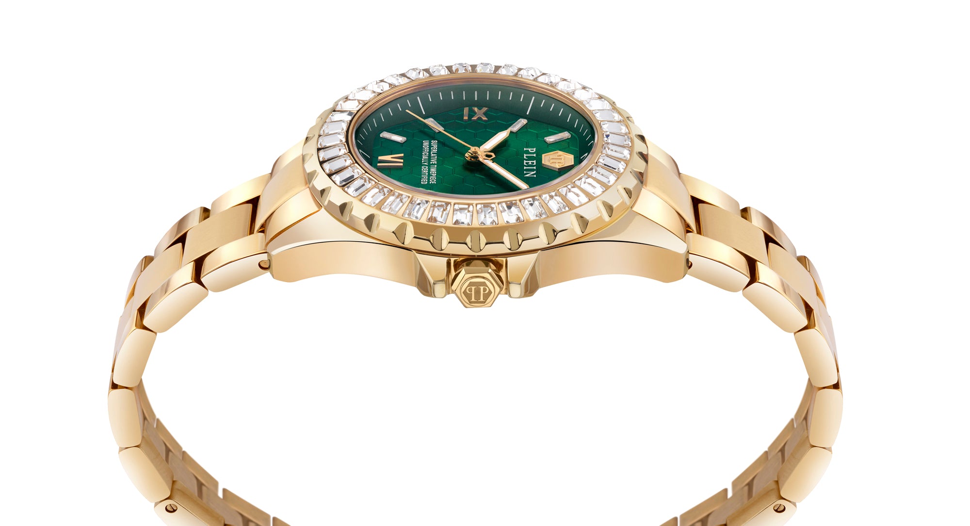 Philipp Plein Lady Sst Green Round Quartz Women Watch