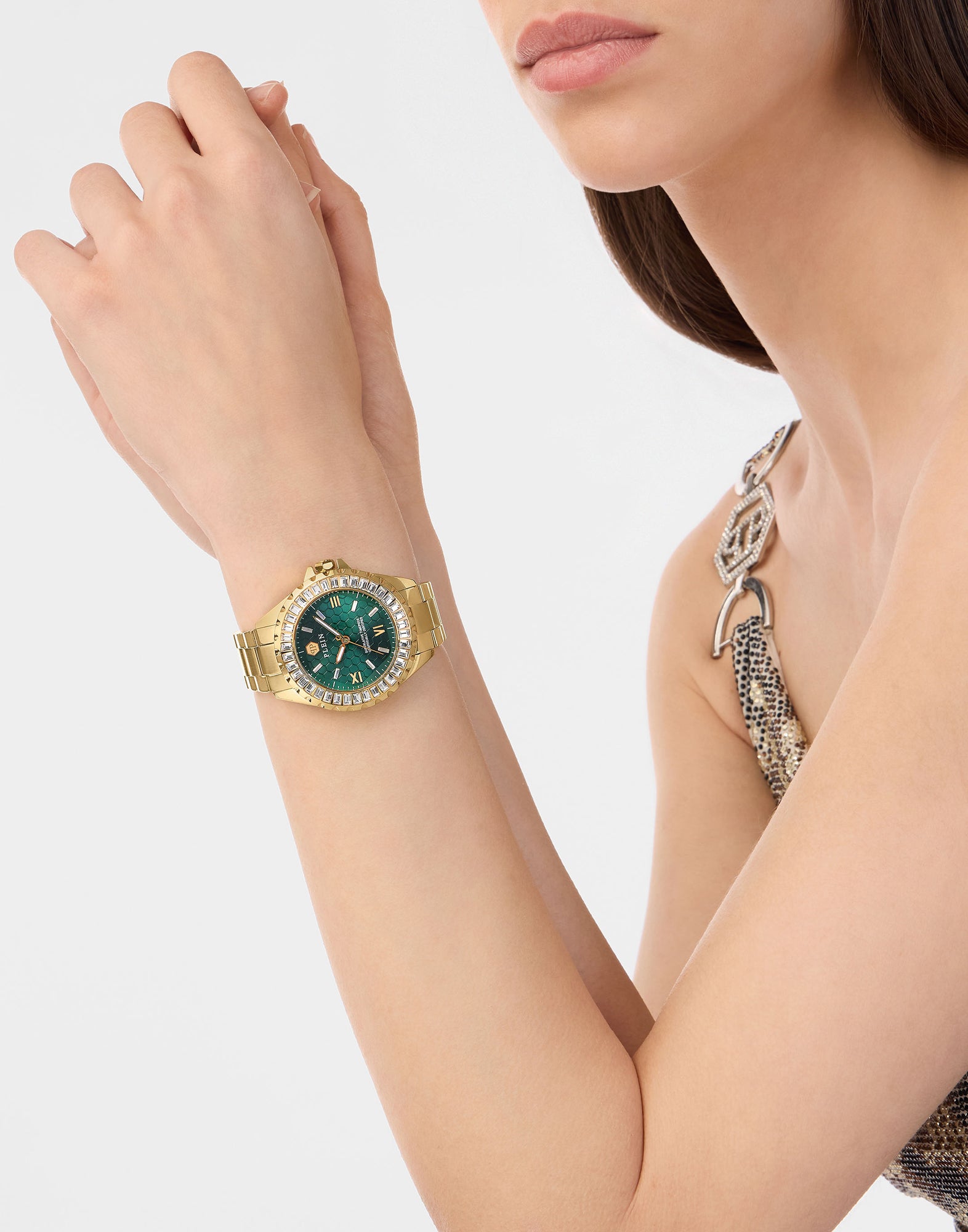 Philipp Plein Lady Sst Green Round Quartz Women Watch Watch Philipp Plein
