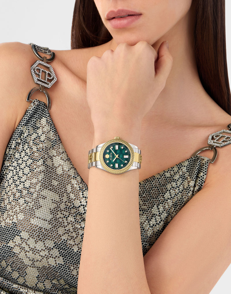 Philipp Plein Green Round Dial Quartz Analog Women Watch Watch Philipp Plein