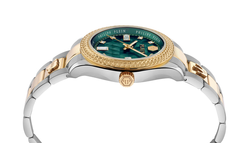 Philipp Plein Green Round Dial Quartz Analog Women Watch Watch Philipp Plein