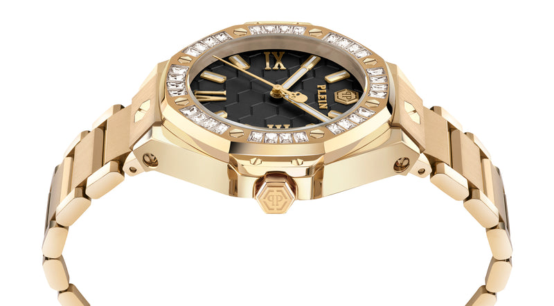 Philipp Plein Plein Lady Royal Black Octagonal Quartz Women Watch Watch Philipp Plein