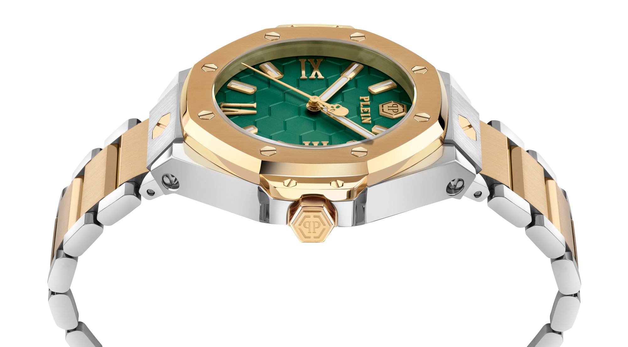 Philipp Plein BDA-Plein Green Hexagon Dial Quartz Analog Women Watch