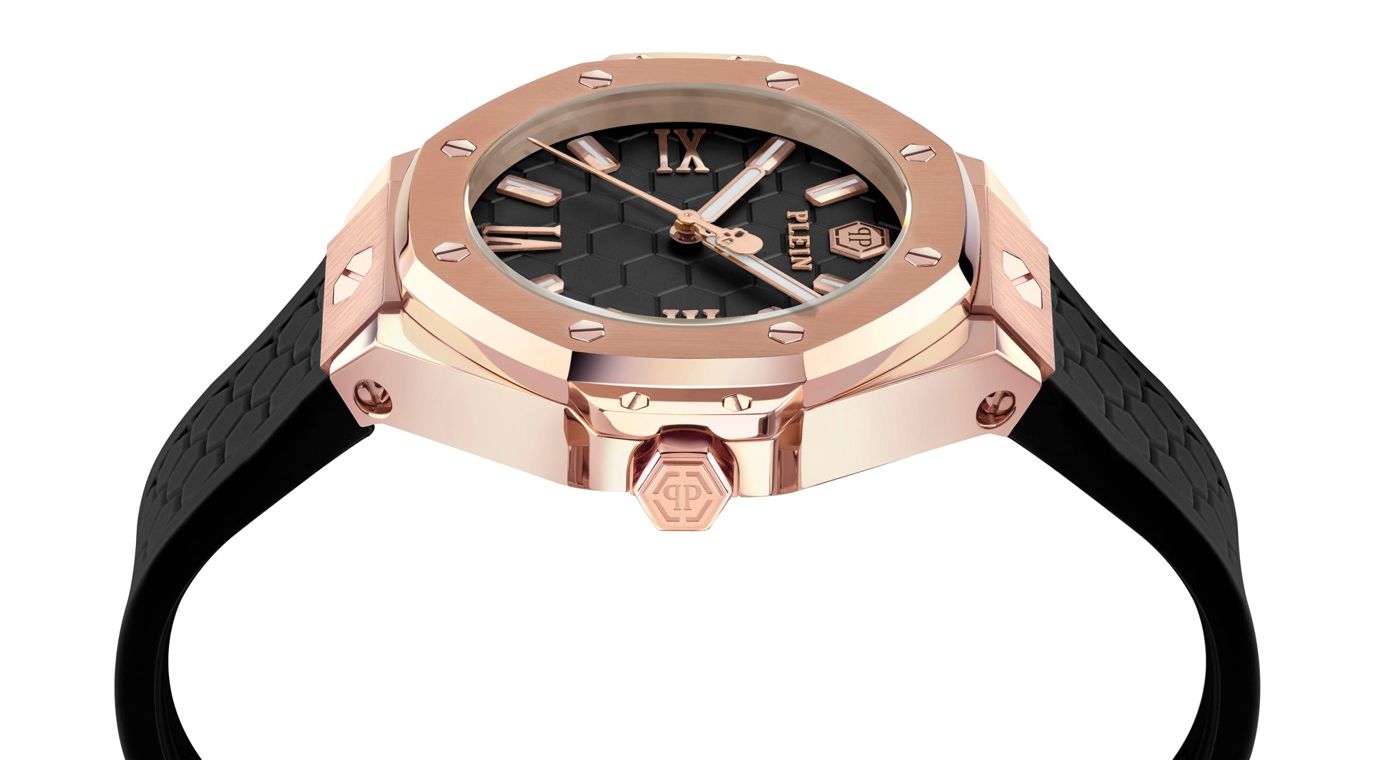 Philipp Plein Plein Lady Royal Black Octagonal Quartz Women Watch