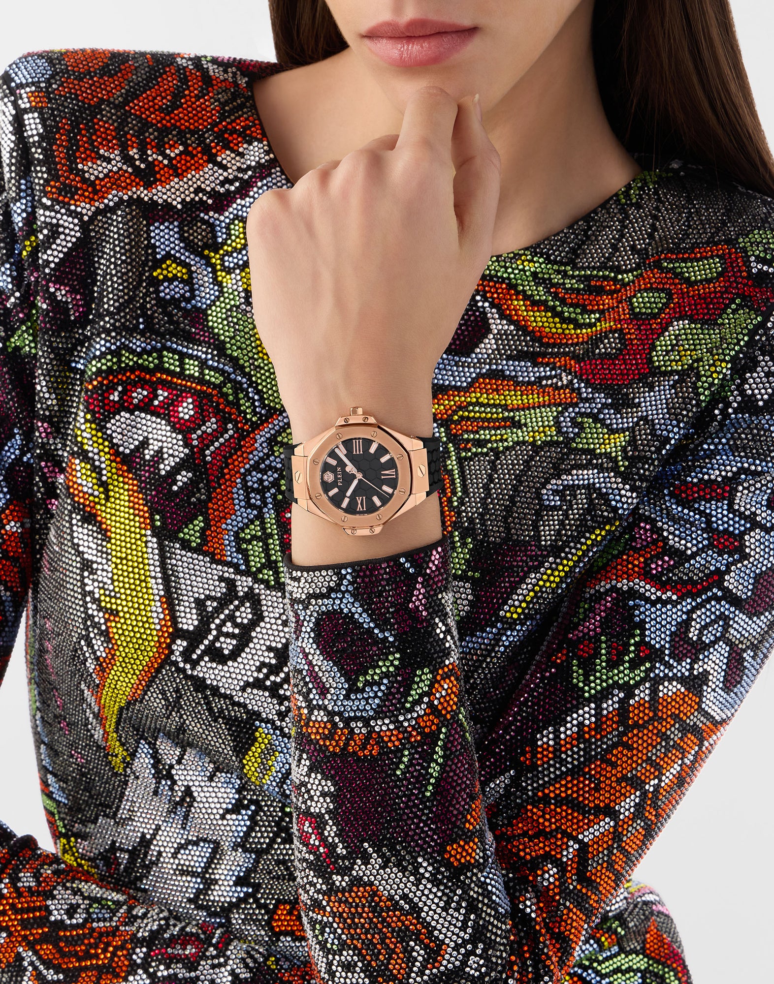 Philipp Plein Plein Lady Royal Black Octagonal Quartz Women Watch