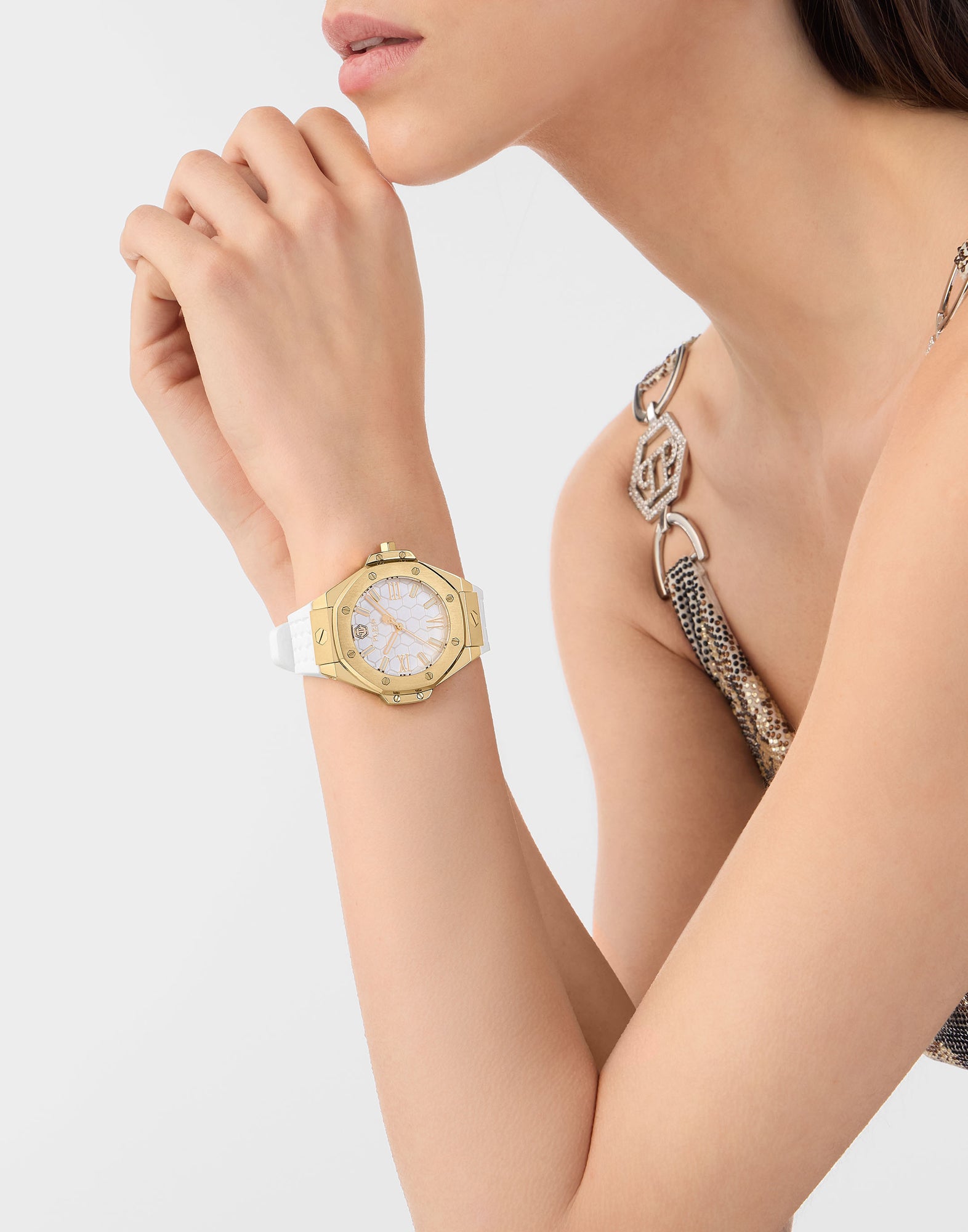 Philipp Plein Plein Lady Royal Multicolor Octagonal Quartz Women Watch Watch Philipp Plein