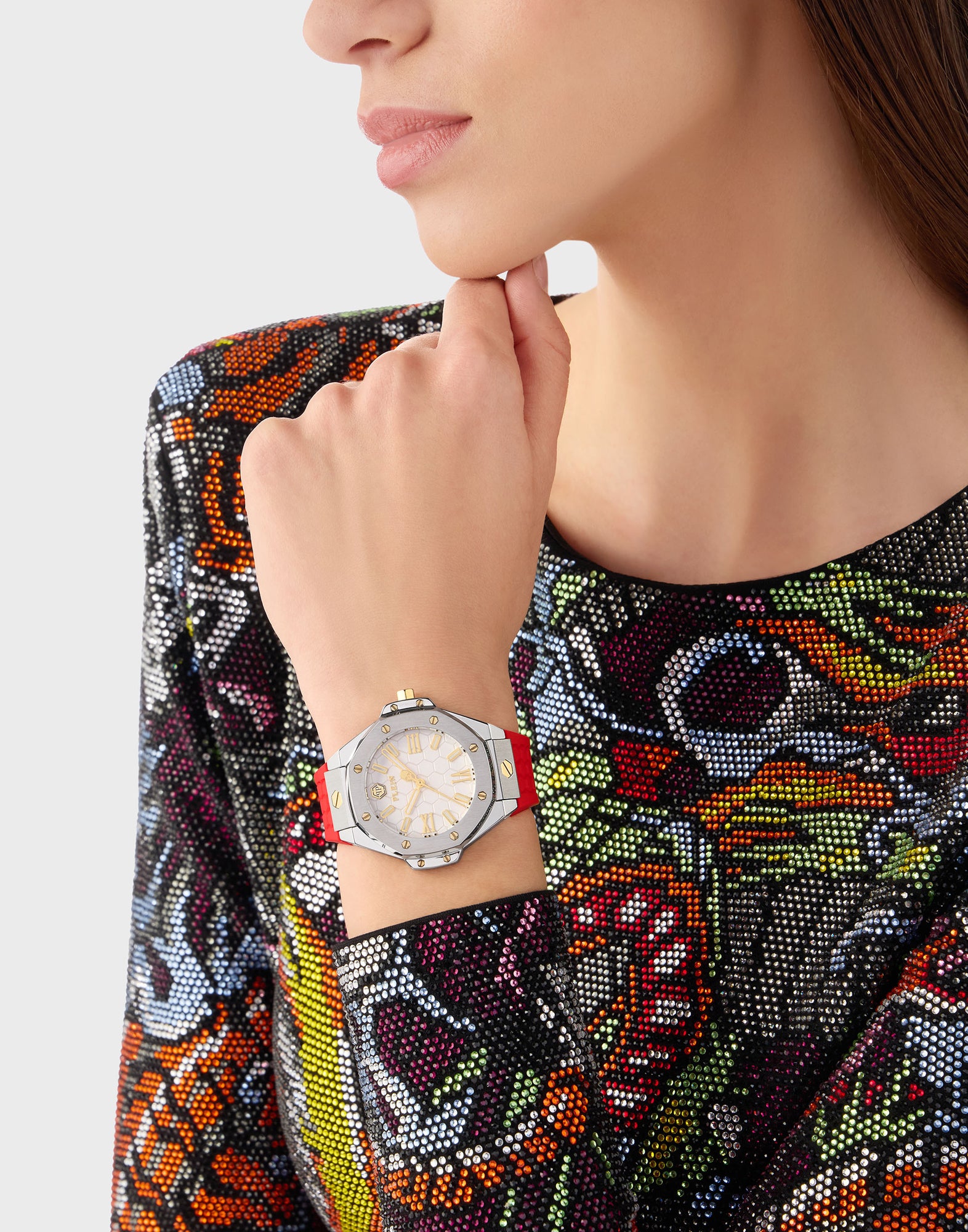 Philipp Plein Plein Lady Royal Multicolor Octagonal Quartz Women Watch Watch Philipp Plein