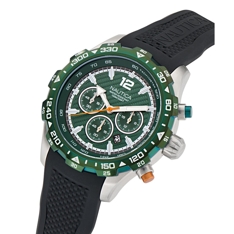 Nautica NST Green Round Dial Quartz Analog Men Watch Watch Nautica
