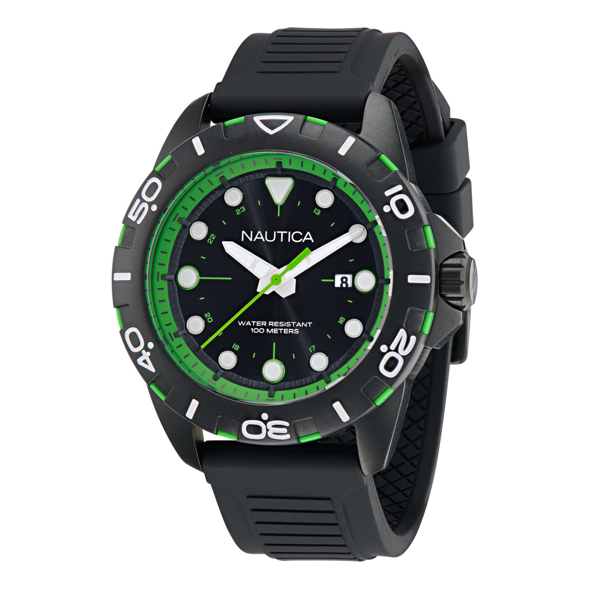 Nautica NSR Black Round Dial Quartz Analog Men Watch