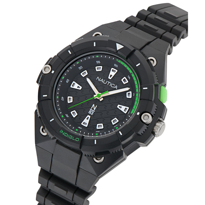 Nautica Coronado Bay Black Round Dial Quartz Analog Men Watch Watch Nautica