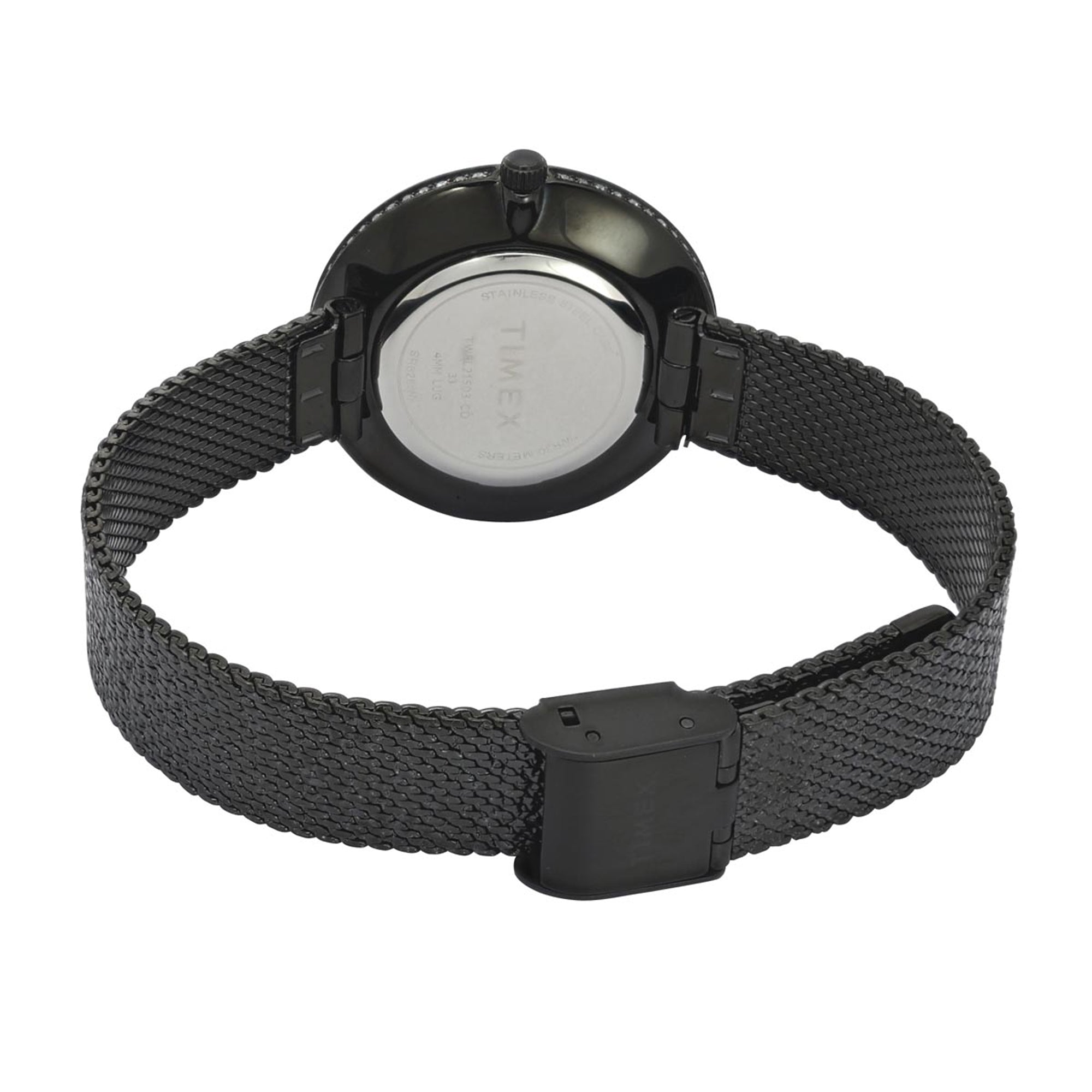 Timex Black Round Dial Quartz Analog Women Watch