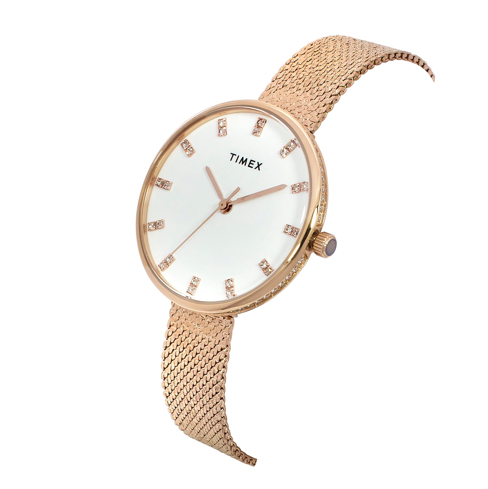 Timex White Round Dial Quartz Analog Women Watch
