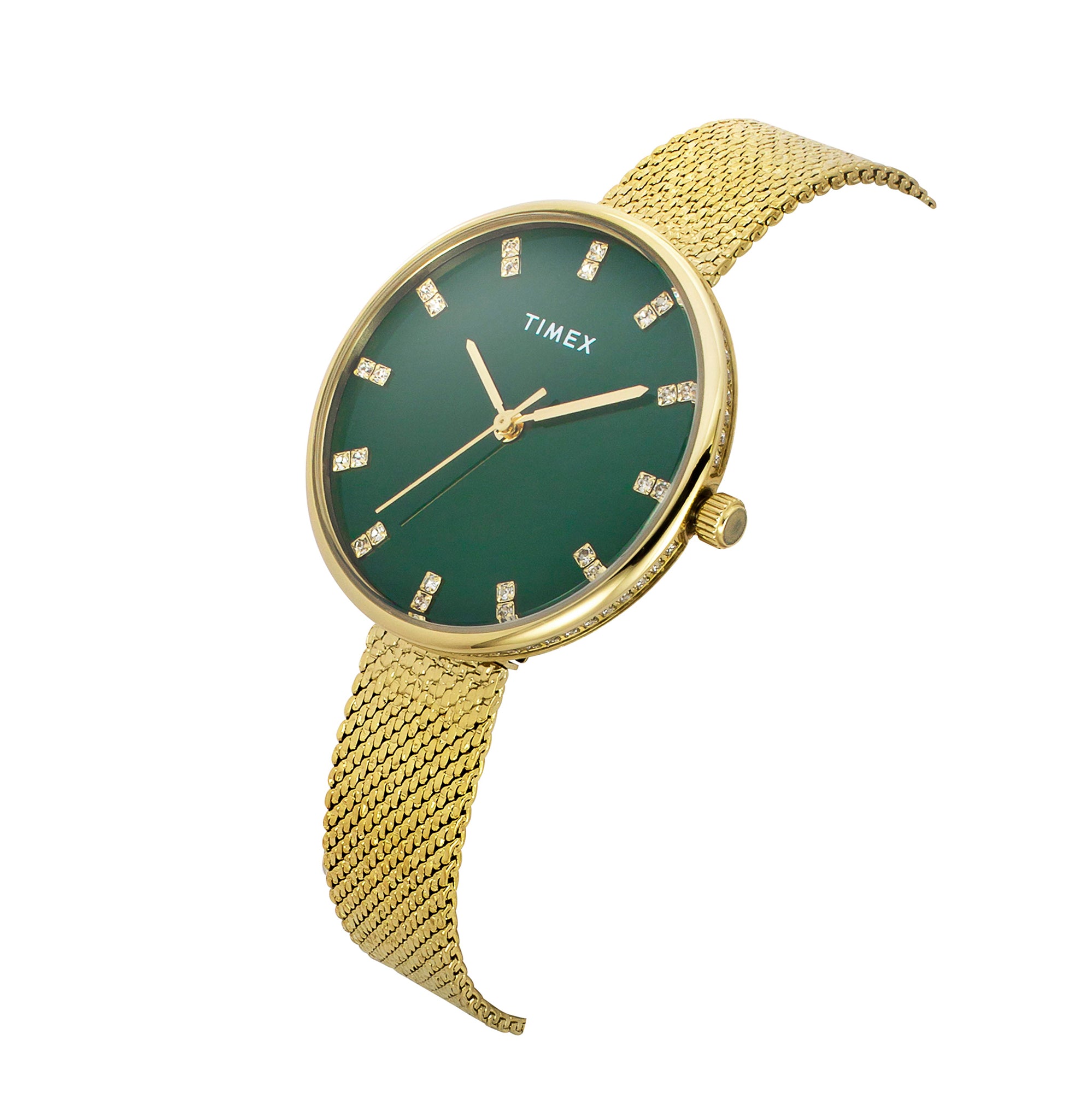 Timex Green Round Dial Quartz Analog Women Watch