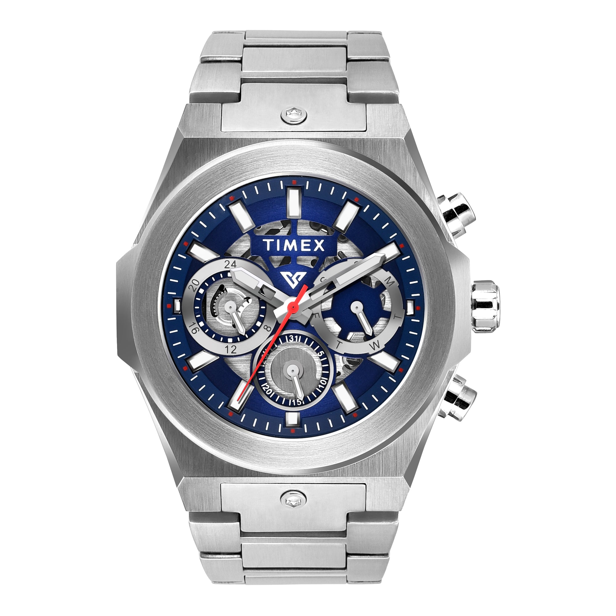 Timex Vector Round 47mm Blue Dial Analog Men Watch - TWEG26100 Watch Timex