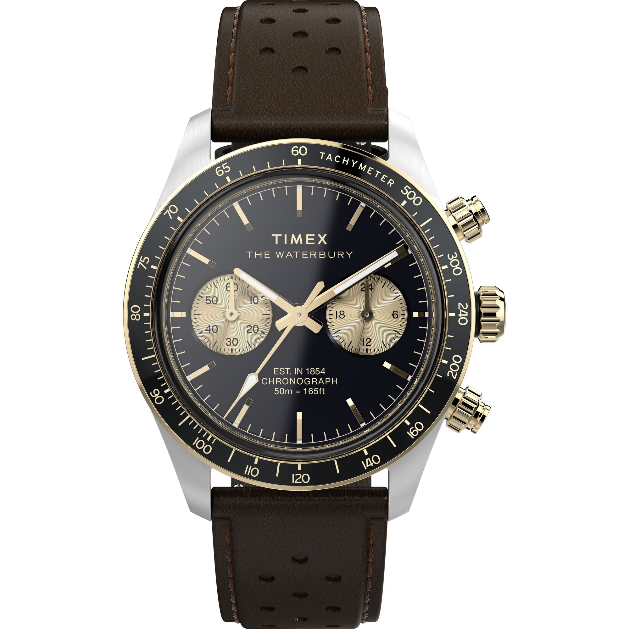 Timex Waterbury Round 21mm Black Dial Analog Men Watch - TW2Y24100IK