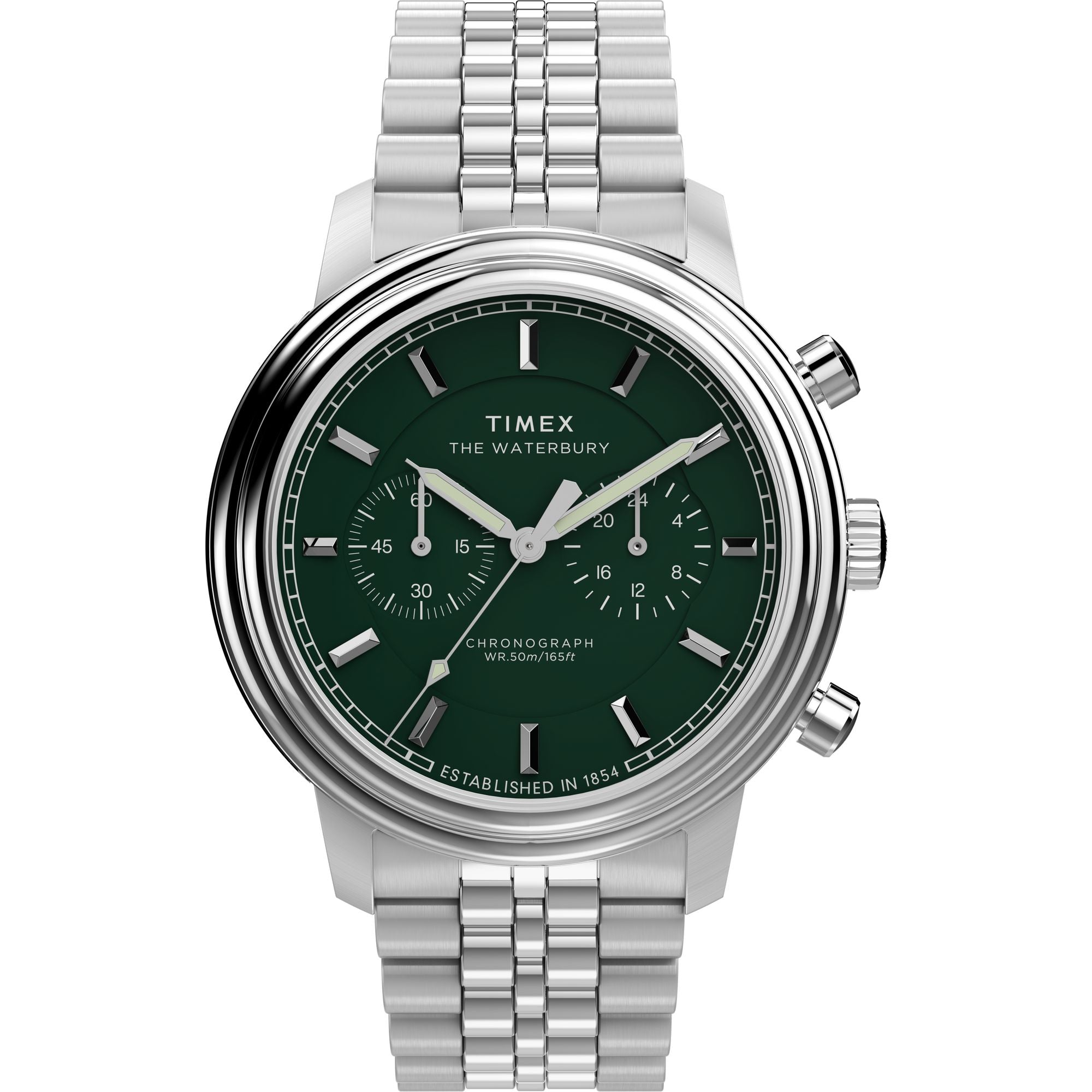 Timex Waterbury Round 21mm Green Dial Analog Men Watch - TW2Y23600IK Watch Timex