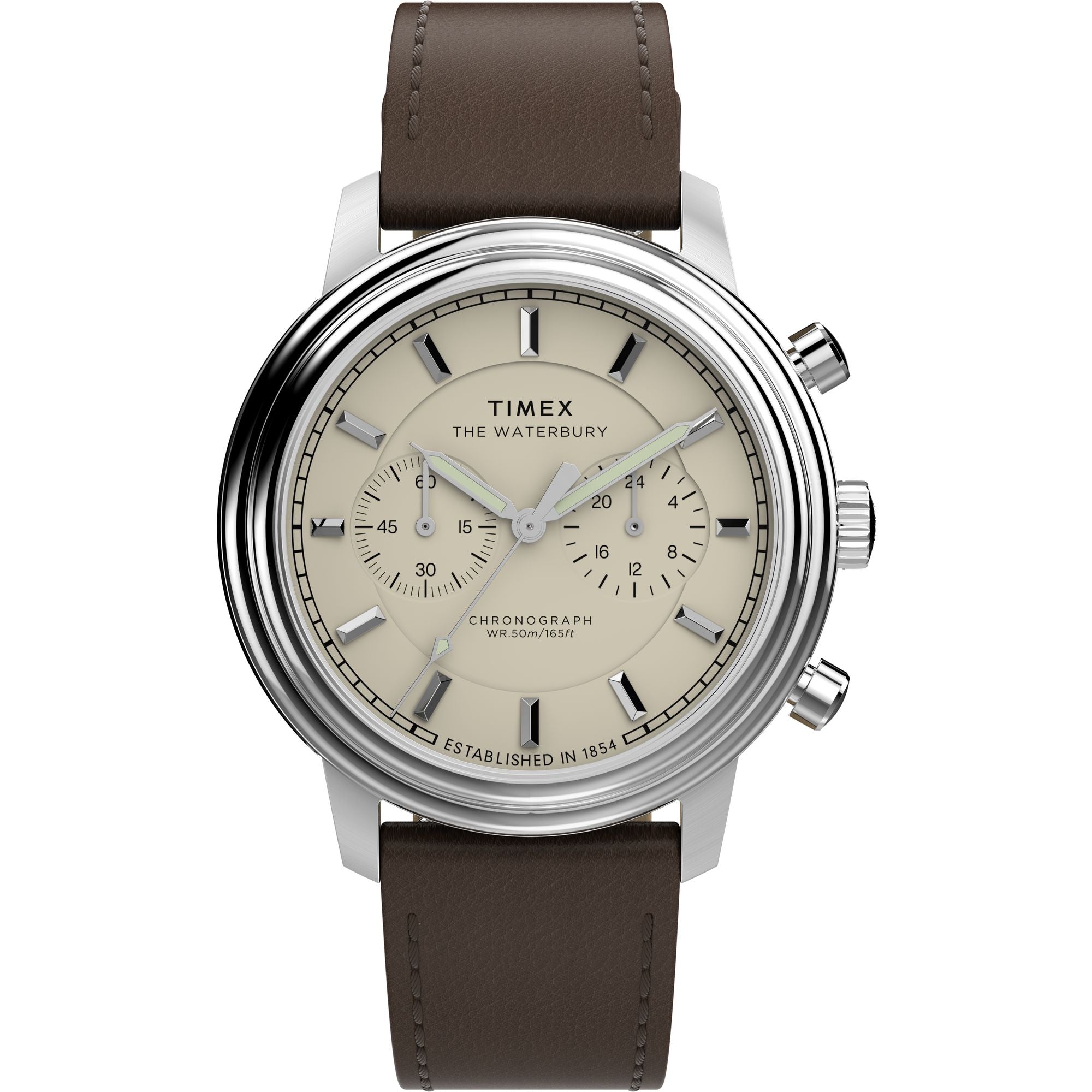Timex Waterburry Round 41mm Cream Dial Analog Men Watch - TW2Y23500IK