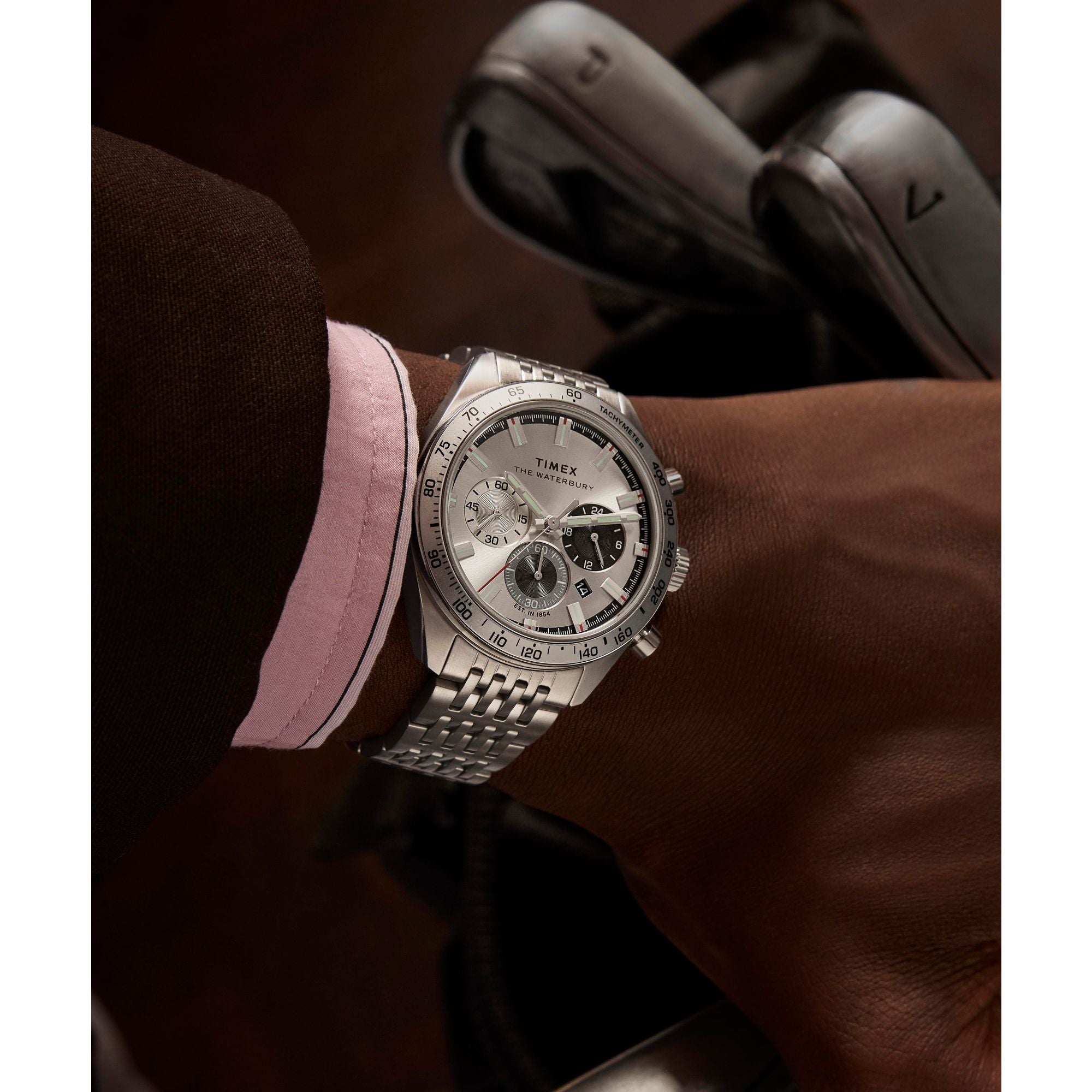 Timex Waterbury Traditional Silver Round Quartz Men Watch