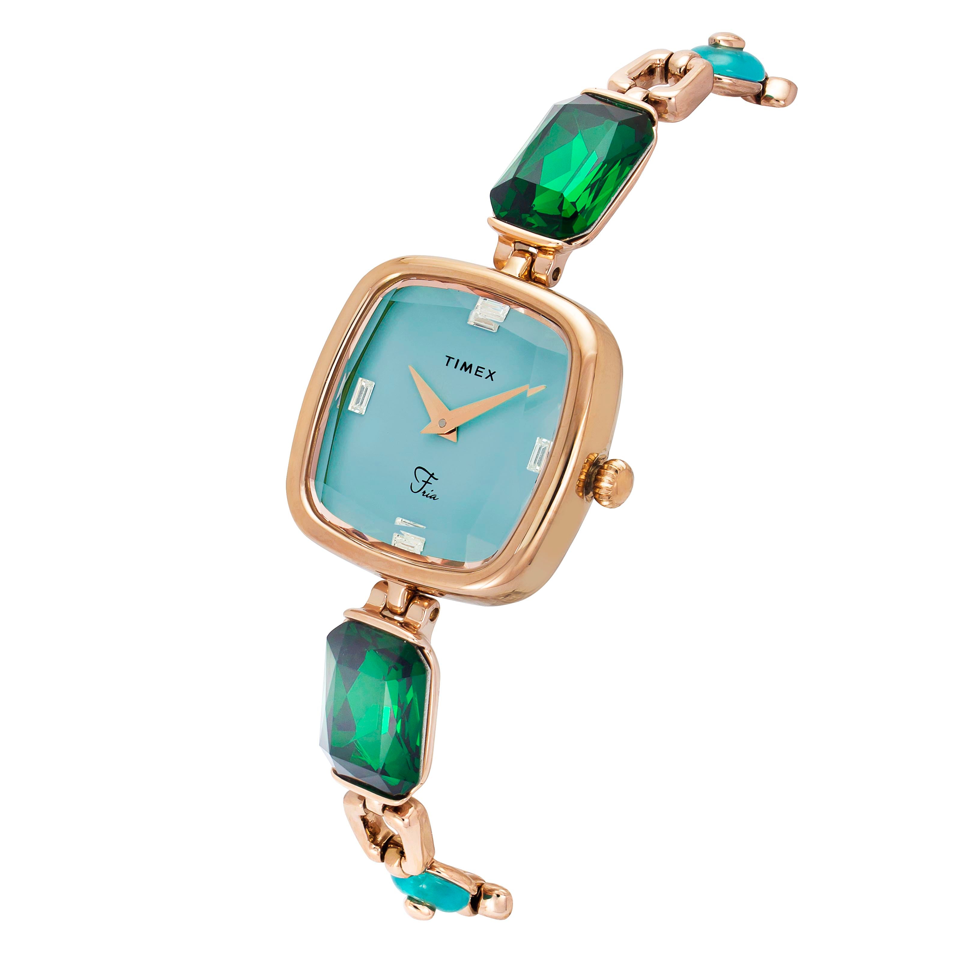 Timex Fria Blue Square Quartz Women Watch