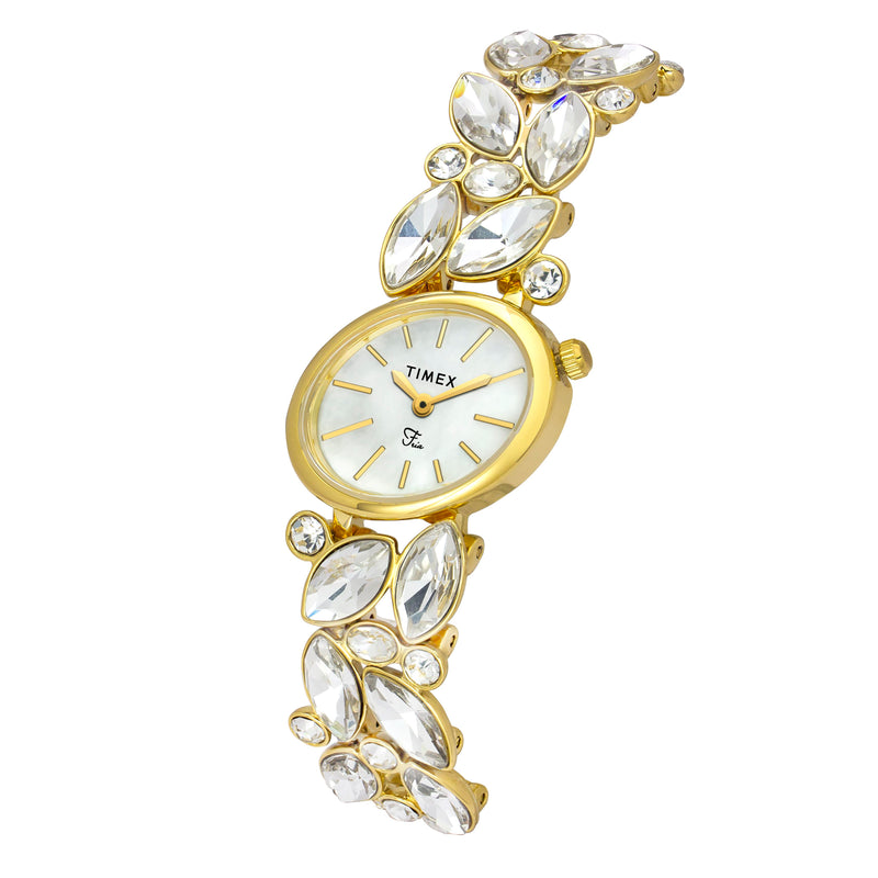 Timex Fria Oval 26mm White Dial Analog Women Watch - TWEL20901 Watch Timex