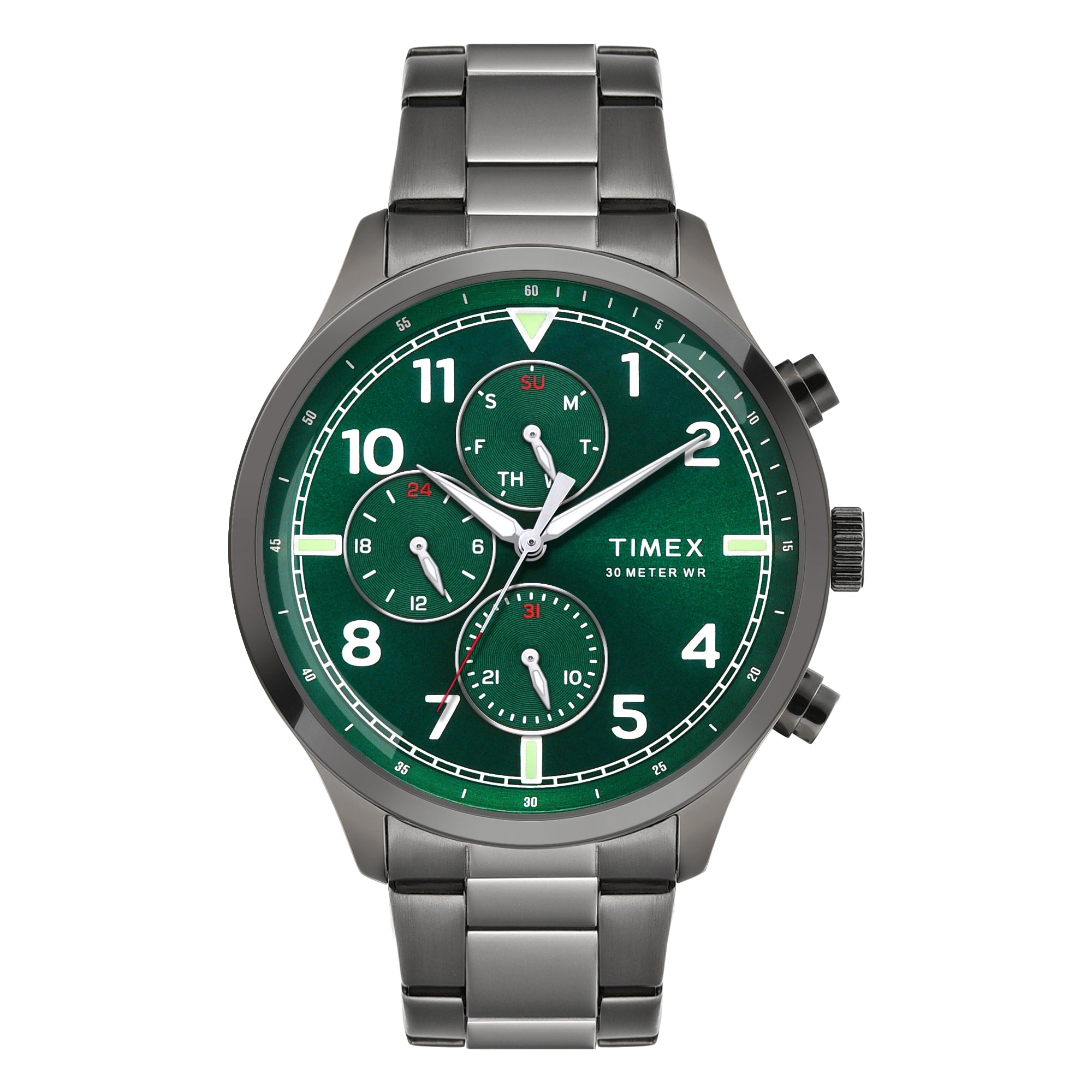 Timex Trendline Round 45mm Green Dial Analog Men Watch - TWEG23903 Watch Timex