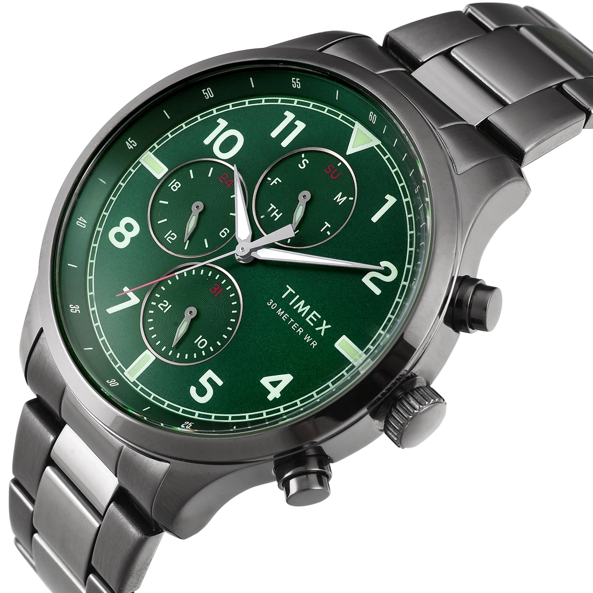 Timex Trendline Round 45mm Green Dial Analog Men Watch - TWEG23903 Watch Timex