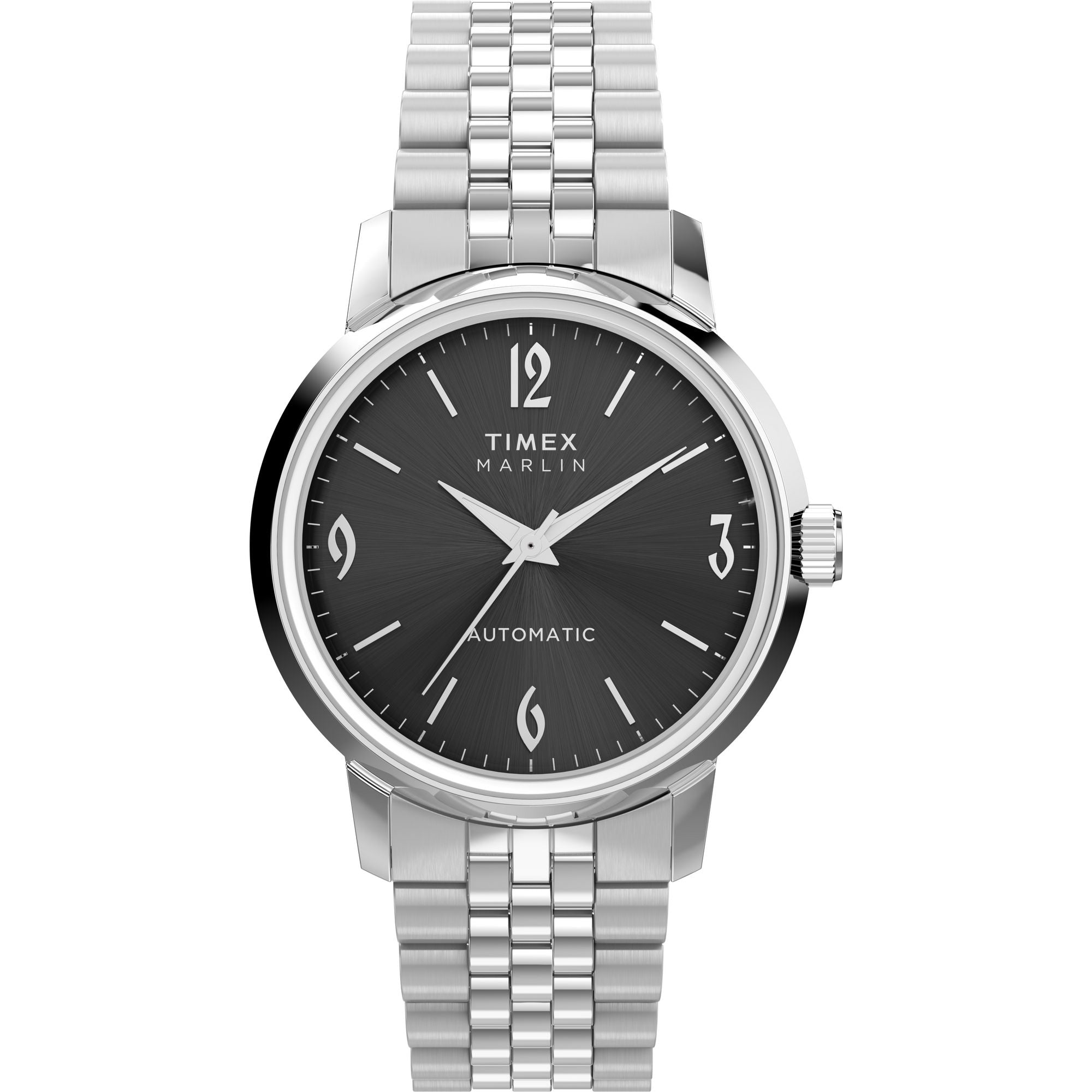 TIMEX Marlin Black Round Dial Mechanical Automatic Men's Watch - TWEG26712