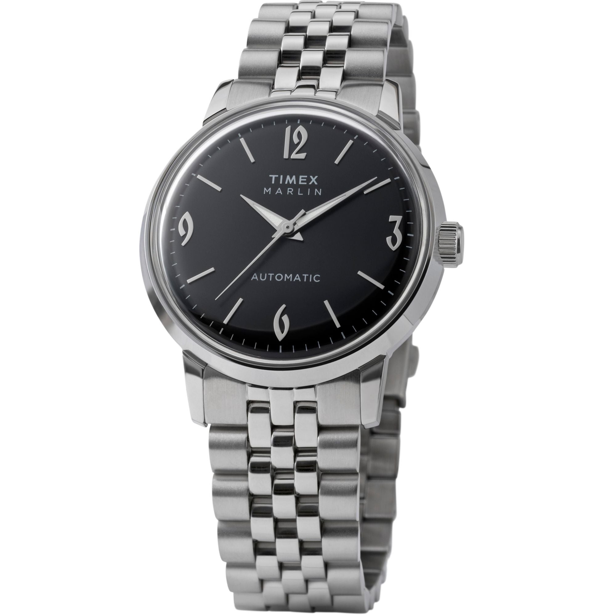 TIMEX Marlin Black Round Dial Mechanical Automatic Men's Watch - TWEG26712