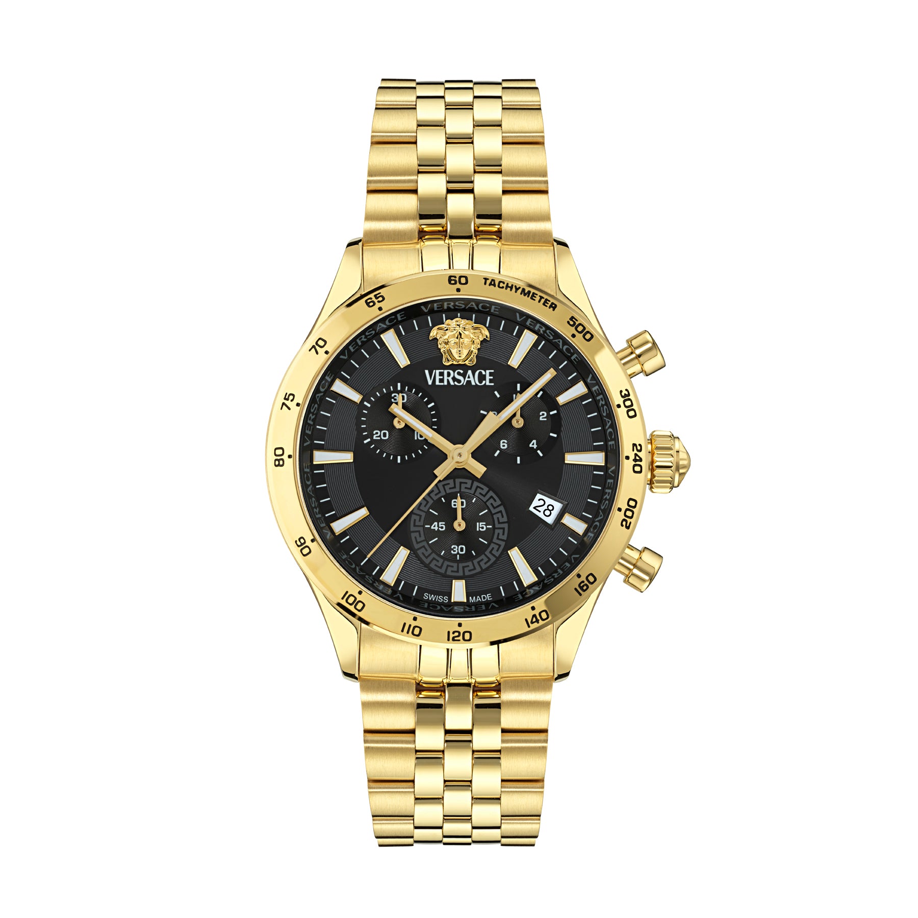 VERSACE Black Round Dial Analog Men's Watch - VECFA0524 Watch Versace