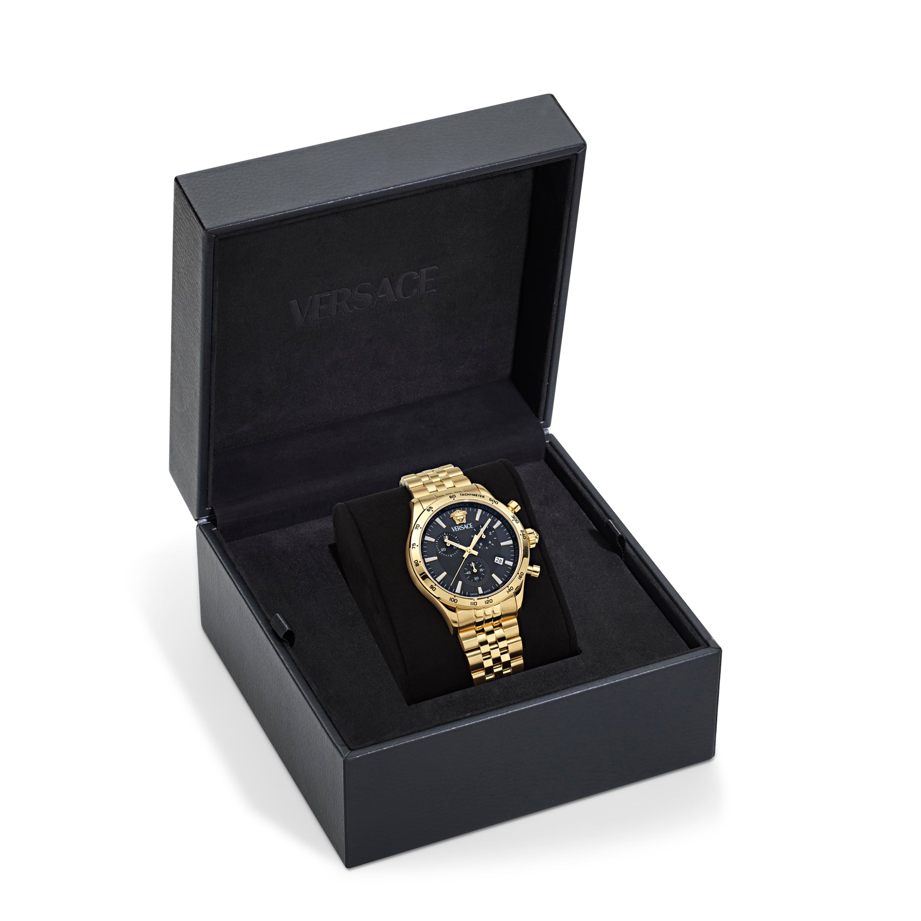 VERSACE Black Round Dial Analog Men's Watch - VECFA0524