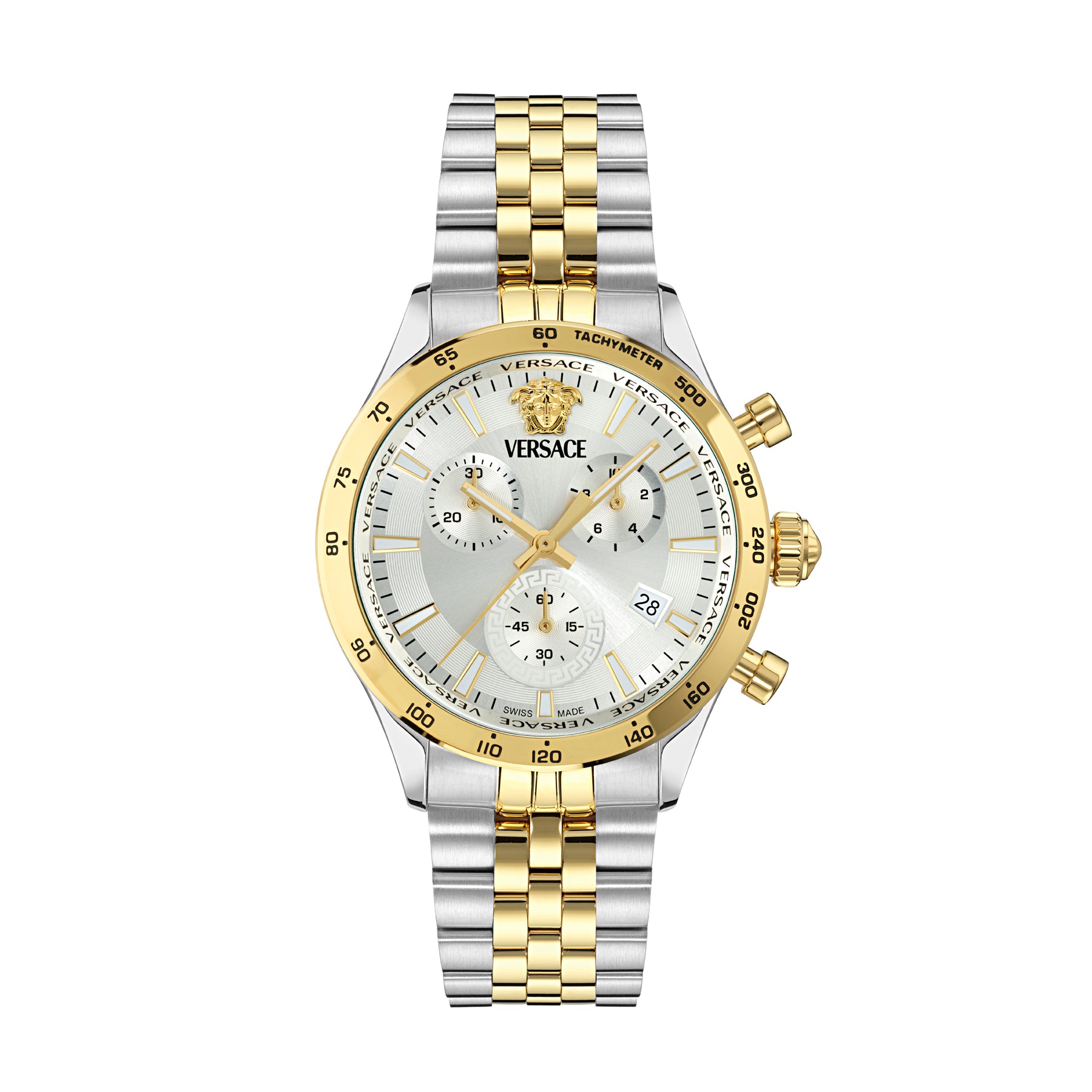 VERSACE Two-Tone Round Dial Analog Men's Watch - VECFA0324