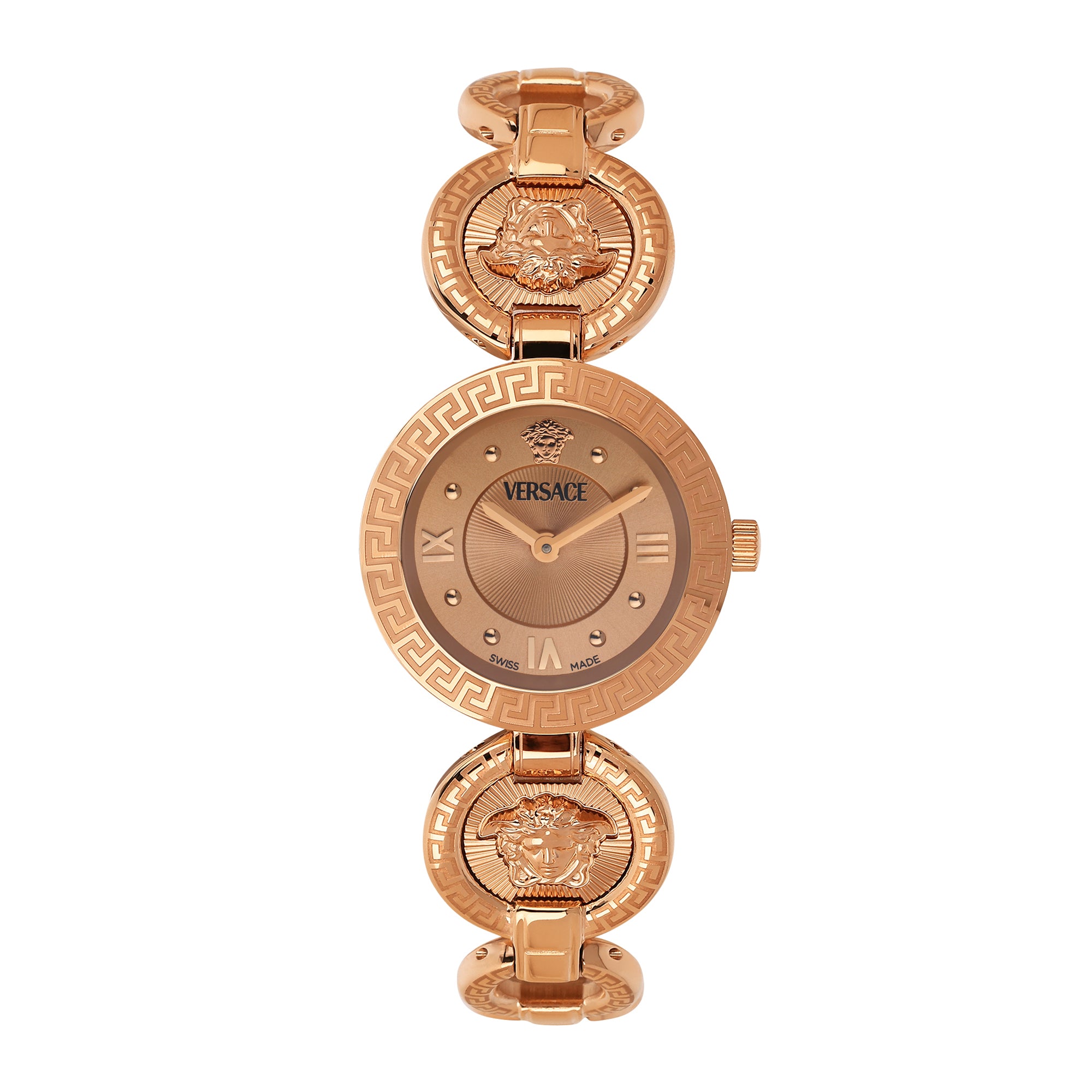 Versace Greca Jewel Rose Gold Round Quartz Women Watch VEWCA0424
