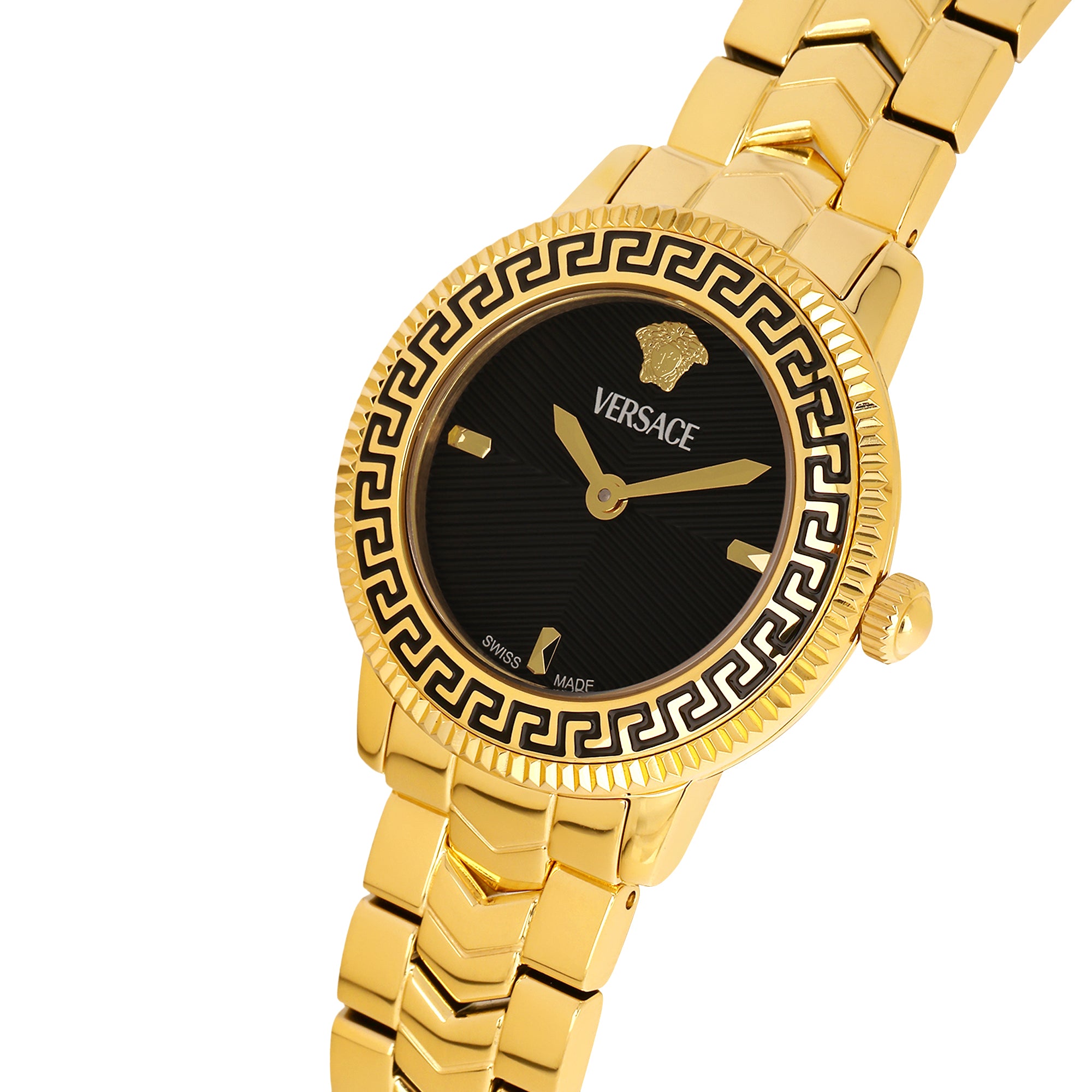 Versace V-Icon Black Round Quartz Women Watch Watch Versace