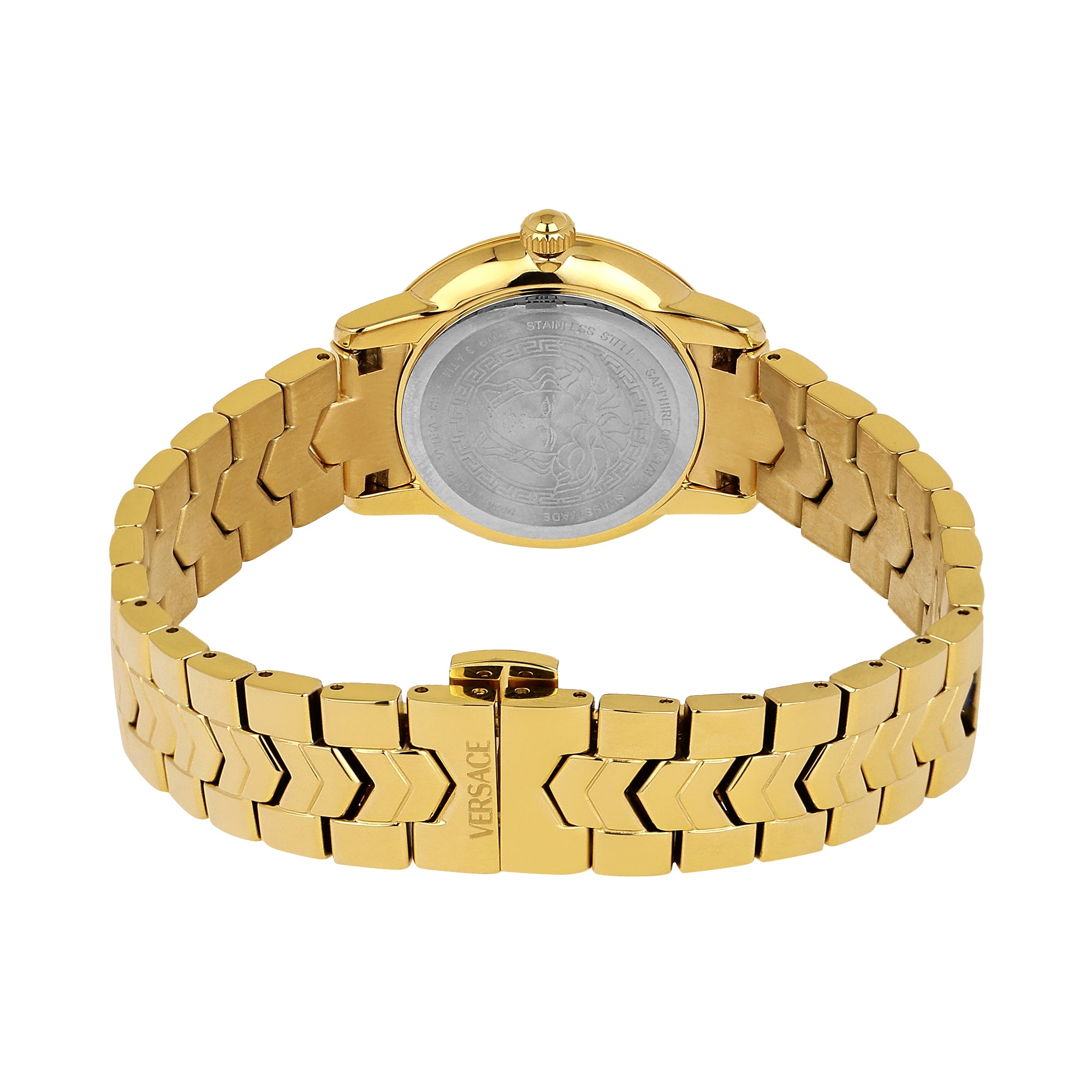 Versace V-Icon Black Round Quartz Women Watch